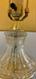 Cut Glass Table Lamp with Pleated Shade - thumbnail 6 of 8