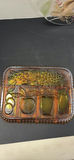 Decorative Glass Serving Tray and Floral Glass Plate - thumbnail 7 of 12