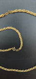 Gold Twisted Rope Chain Necklace and Bracelet Set - thumbnail 4 of 6