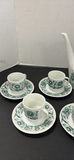 Porcelain Coffee Set with Cups, Saucers, Coffee Pot, and Sugar Bowl - thumbnail 3 of 10