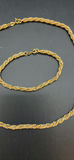 Gold Twisted Rope Chain Necklace and Bracelet Set - thumbnail 2 of 6