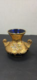 Vintage Blue and Gold Glass Vases - thumbnail 2 of 8