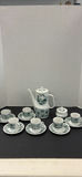 Porcelain Coffee Set with Cups, Saucers, Coffee Pot, and Sugar Bowl - thumbnail 1 of 10
