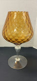 Green Glass Oil Lamp and Amber Glass Shade - thumbnail 6 of 9