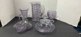 Purple Pressed Glass Serving Pieces - thumbnail 1 of 7