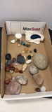 Polished Stones, Rocks, and Blue Agate Slice - thumbnail 1 of 9