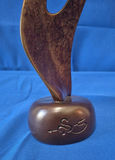 Abstract Sculpture – Bronze Tone Metal Modern Art Décor - thumbnail 2 of 3