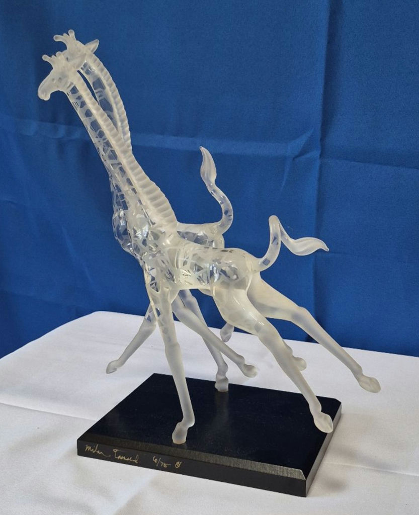 Townsend Glass Studio “Pair of Giraffe” Limited Edition Art Glass Sculpture 6/25 w/ COA - image 2 of 4