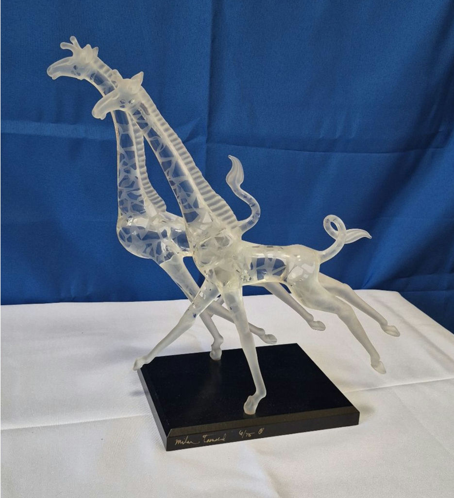 Townsend Glass Studio “Pair of Giraffe” Limited Edition Art Glass Sculpture 6/25 w/ COA - image 1 of 4