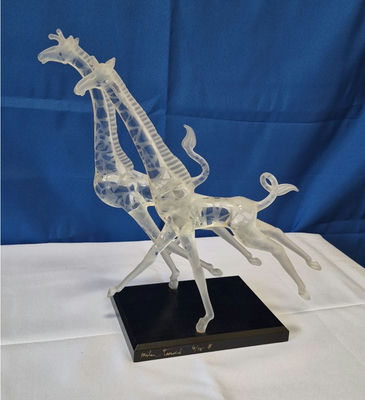 Townsend Glass Studio “Pair of Giraffe” Limited Edition Art Glass Sculpture 6/25 w/ COA - Image 1 of 4