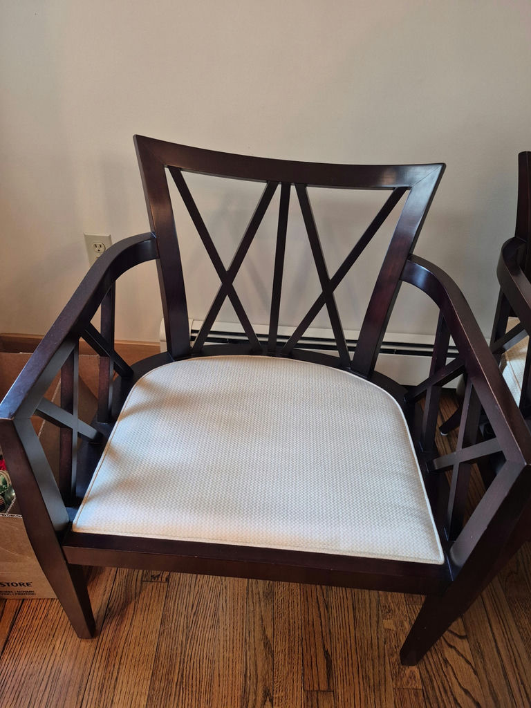 Pair of Baker Furniture Accent Chairs - Solid Wood, Designer Quality - image 2 of 5
