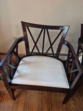 Pair of Baker Furniture Accent Chairs - Solid Wood, Designer Quality - thumbnail 2 of 5