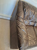 Brown Leather Couch - thumbnail 3 of 6