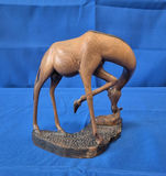 Wooden Mother & Baby Giraffe Sculpture - thumbnail 2 of 2