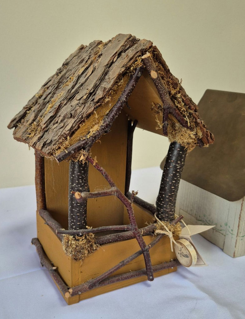 Set of 2 Decorative Birdhouses – Rustic Garden / Cottage Style - image 2 of 3