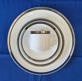 Mikasa Bone China Set - "Solitude" Pattern - Elegant Silver & White - thumbnail 4 of 10