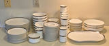 Mikasa Bone China Set - "Solitude" Pattern - Elegant Silver & White - thumbnail 1 of 10
