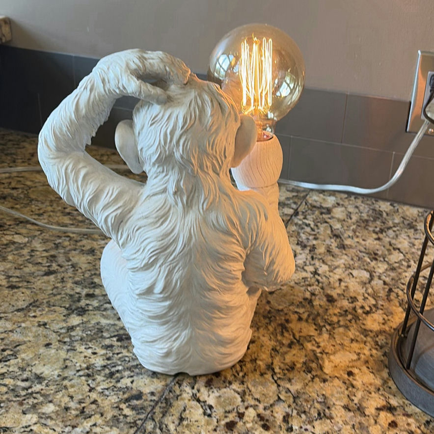 Monkey Table Lamp and Cage Style Lamp - image 4 of 9