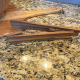 Wood Salad Bowl Set with Wooden and Stainless Steel Serving Utensils - thumbnail 4 of 13