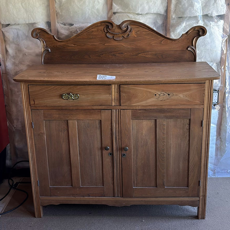 Wood Cabinet with Decorative Backboard and Drawer - image 1 of 19
