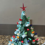Ceramic Lighted Christmas Tree Decoration - thumbnail 2 of 7