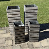 Set of Four Square Wooden Planters - thumbnail 1 of 10