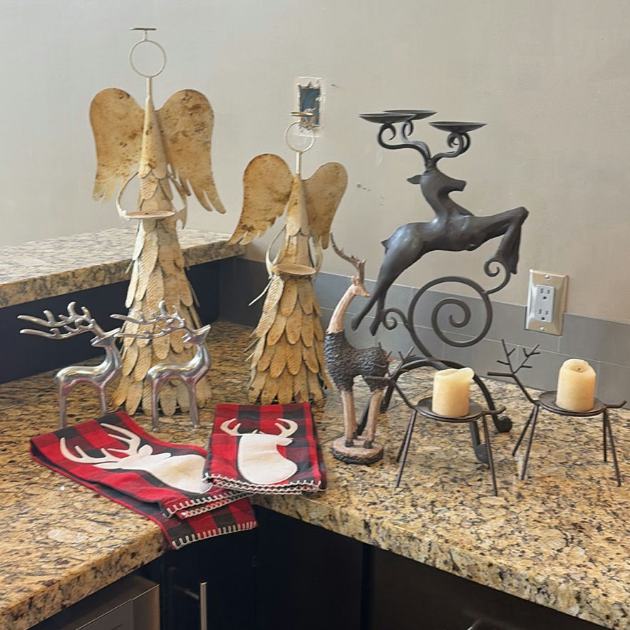 Rustic Holiday Decor Assortment with Angels, Reindeer, and Candle Holders - image 1 of 23