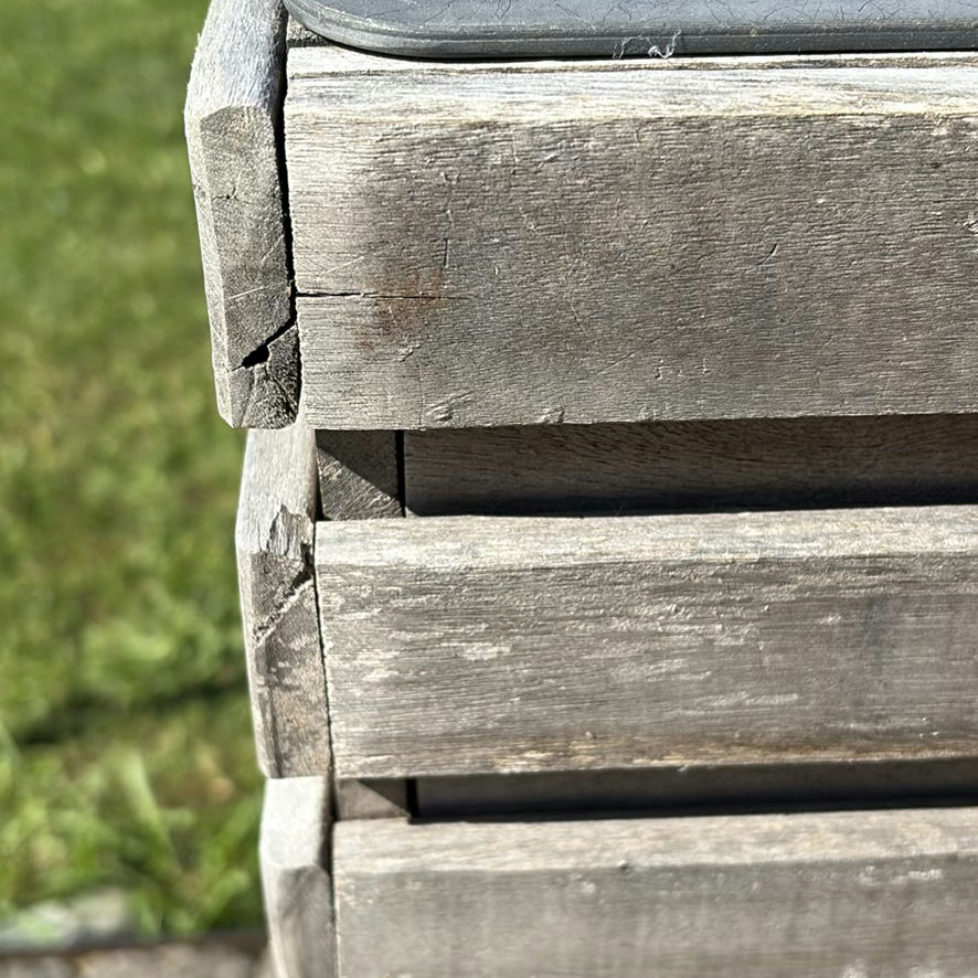 Set of Four Square Wooden Planters - image 9 of 10