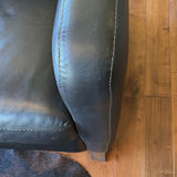 Black Three-Seat Leather Sofa - thumbnail 6 of 18
