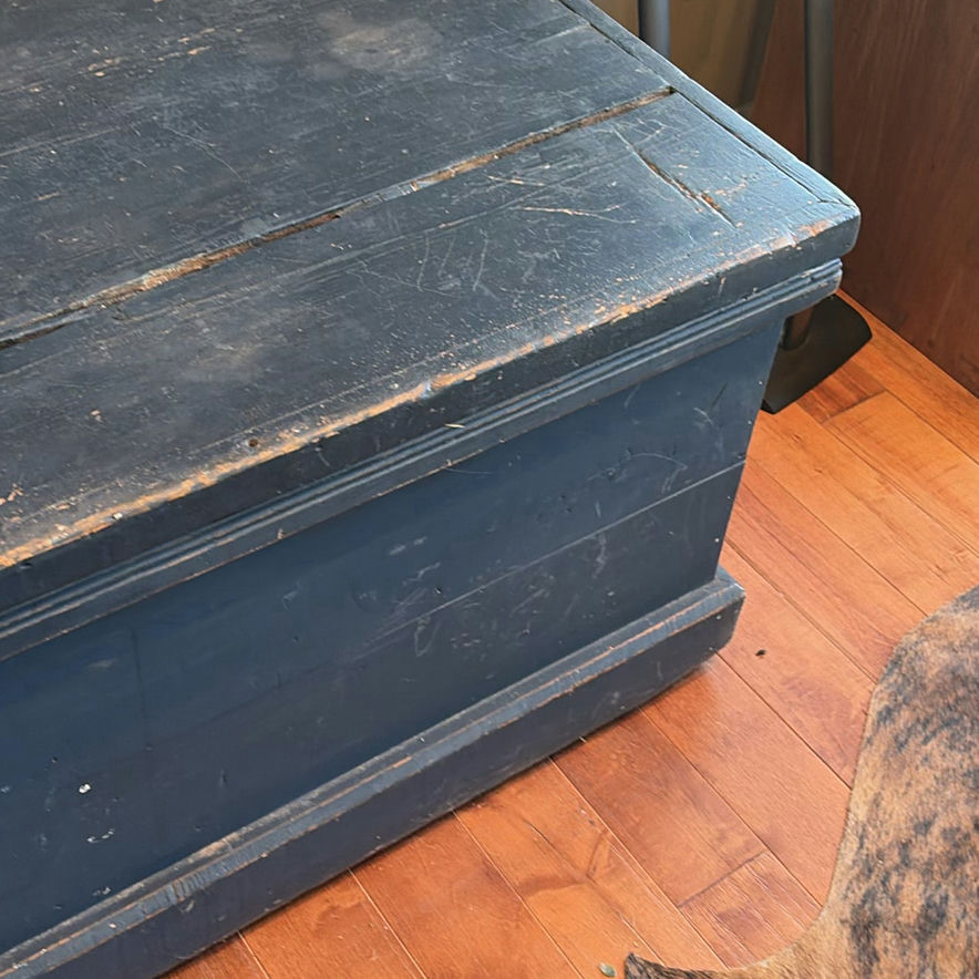 Blue Wooden Storage Chest - image 9 of 12