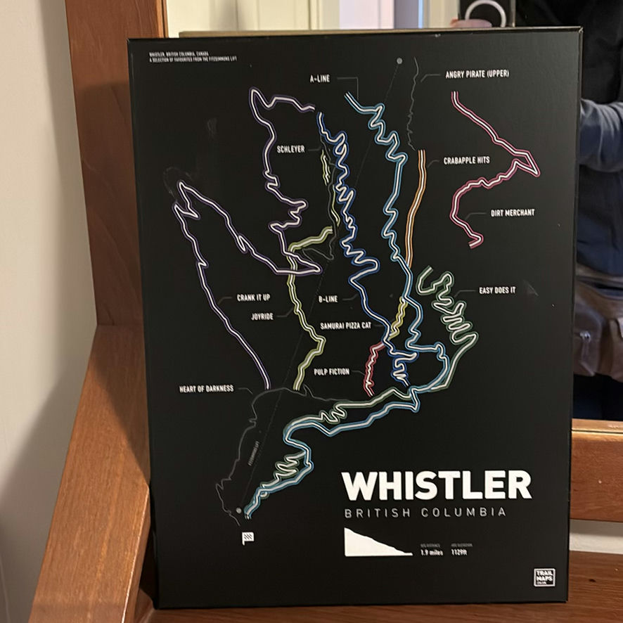 Ski Hill Canvas Art and Whistler Trail Map Print - image 5 of 9