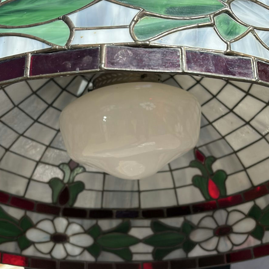 Stained Glass Hanging Light Fixture - image 8 of 10