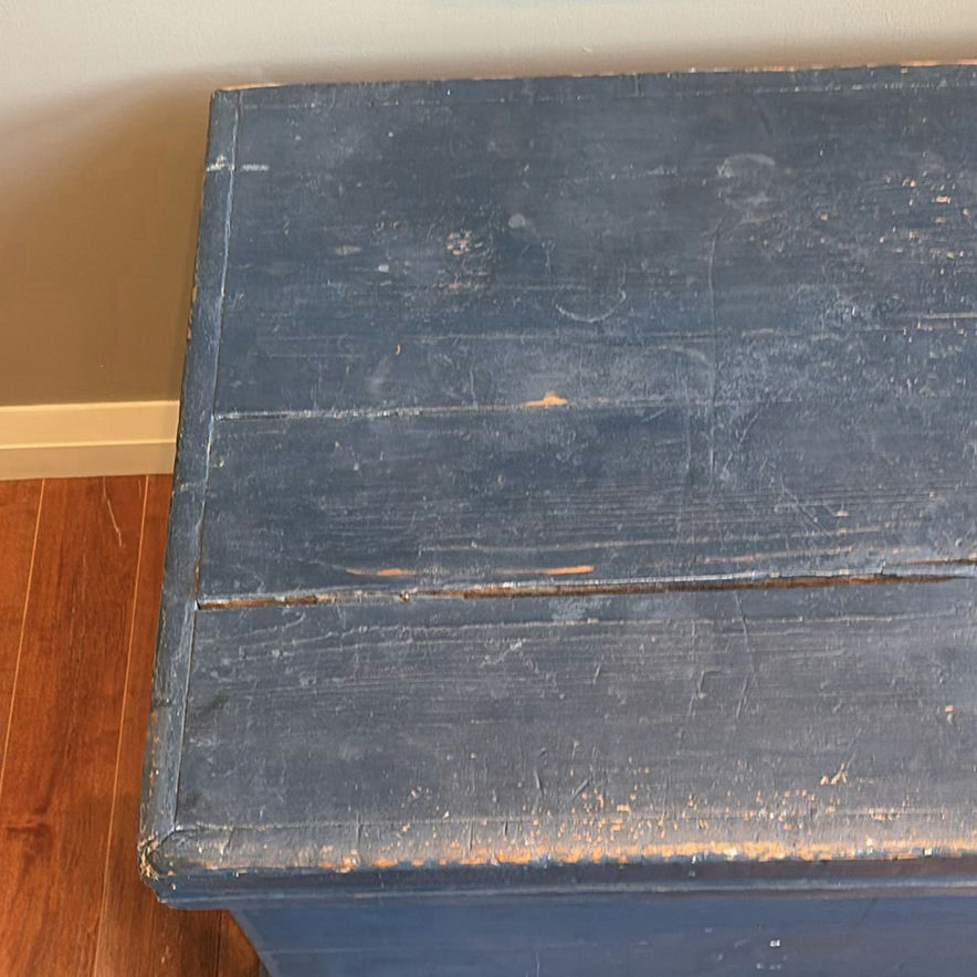 Blue Wooden Storage Chest - image 7 of 12