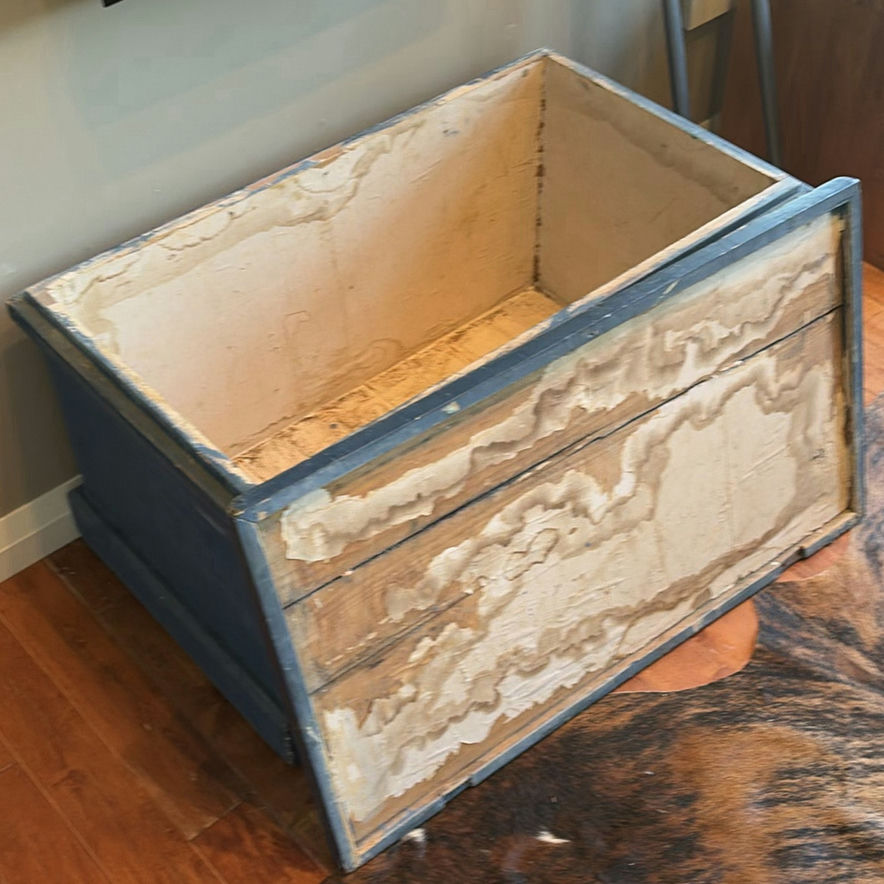 Blue Wooden Storage Chest - image 2 of 12