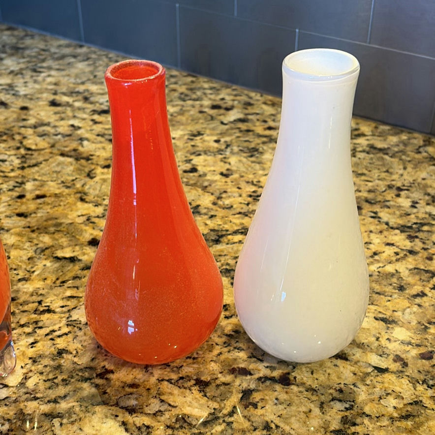 Set of Four Decorative Glass Vases - image 9 of 10