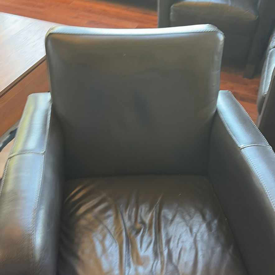 Black Leather Armchair - image 2 of 13