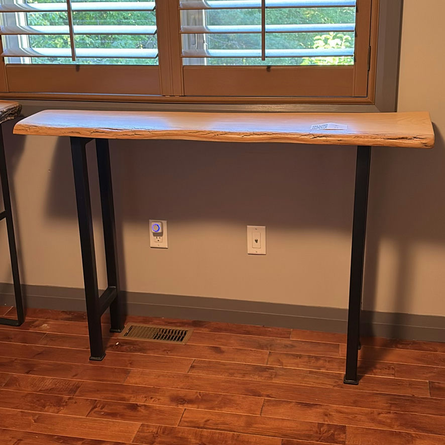 Two Live Edge Wood Console Tables - image 9 of 15