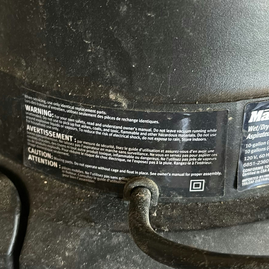 Mastervac 10-Gallon Wet/Dry Vacuum - image 4 of 6