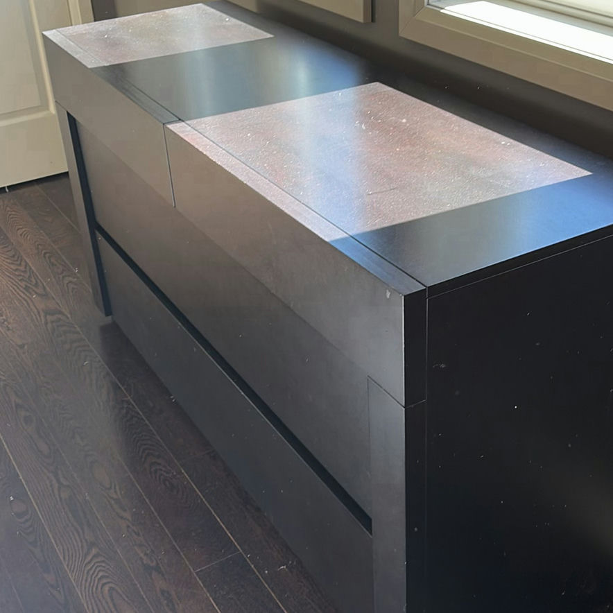 Black Three-Drawer Dresser - image 12 of 13