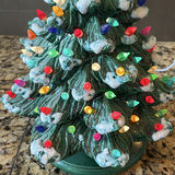 Ceramic Lighted Christmas Tree Decoration - thumbnail 3 of 7