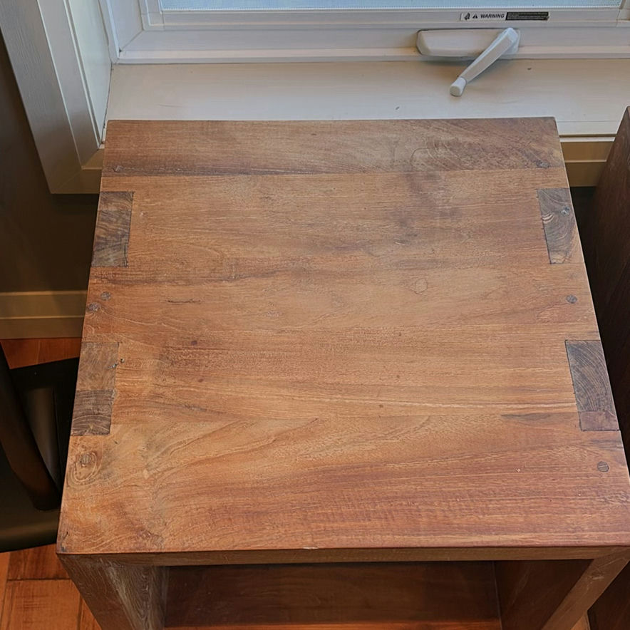 Pair of Wooden Cube Side Tables - image 2 of 12