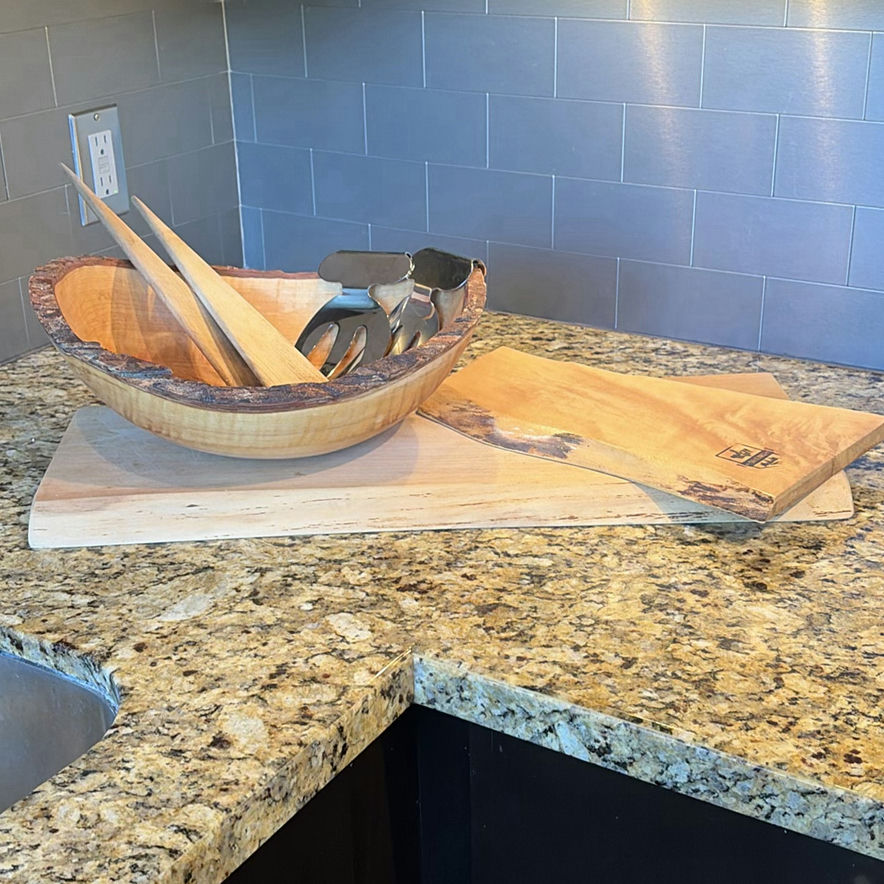 Beaver Valley Wooden Serving Boards, Bowl, and Salad Utensils - image 1 of 17