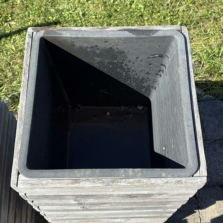 Set of Four Square Wooden Planters - image 6 of 10