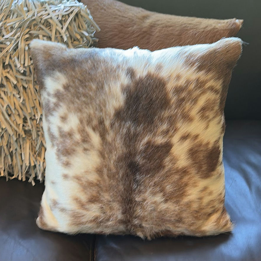 Decorative Faux Fur and Leather Throw Pillows - image 3 of 15