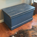 Blue Wooden Storage Chest - thumbnail 1 of 12