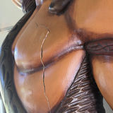 Large Carved Native American Figure Statue - thumbnail 4 of 15