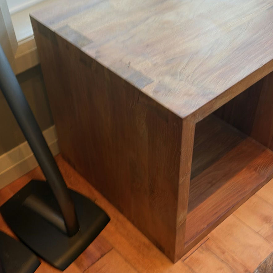 Pair of Wooden Cube Side Tables - image 4 of 12