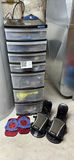 Assorted Bicycle Parts, Snowboard Bindings, and Storage Drawers - thumbnail 1 of 12