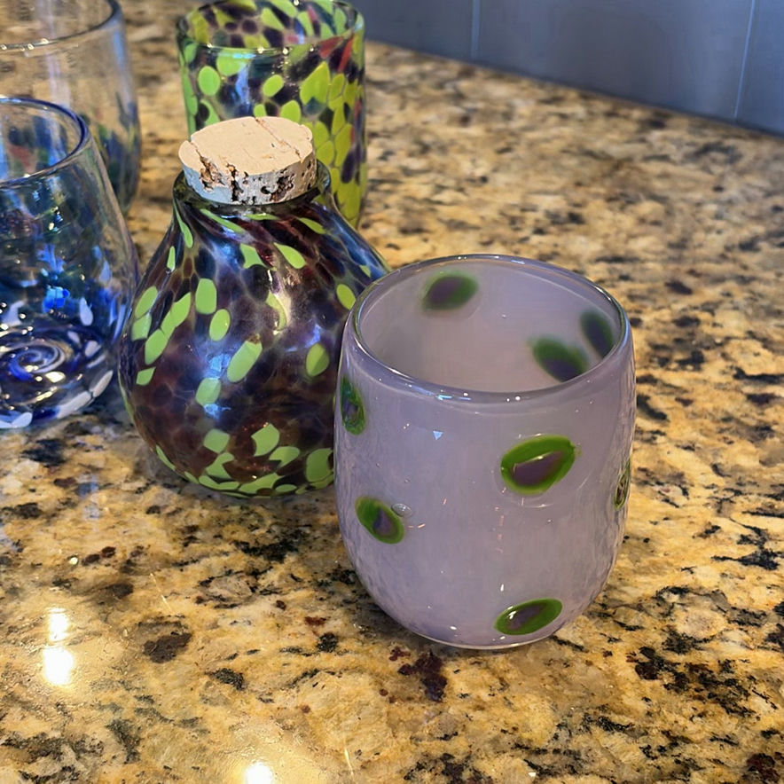 Assorted Hand-Blown Glass Cups and Decorative Glassware - image 6 of 10