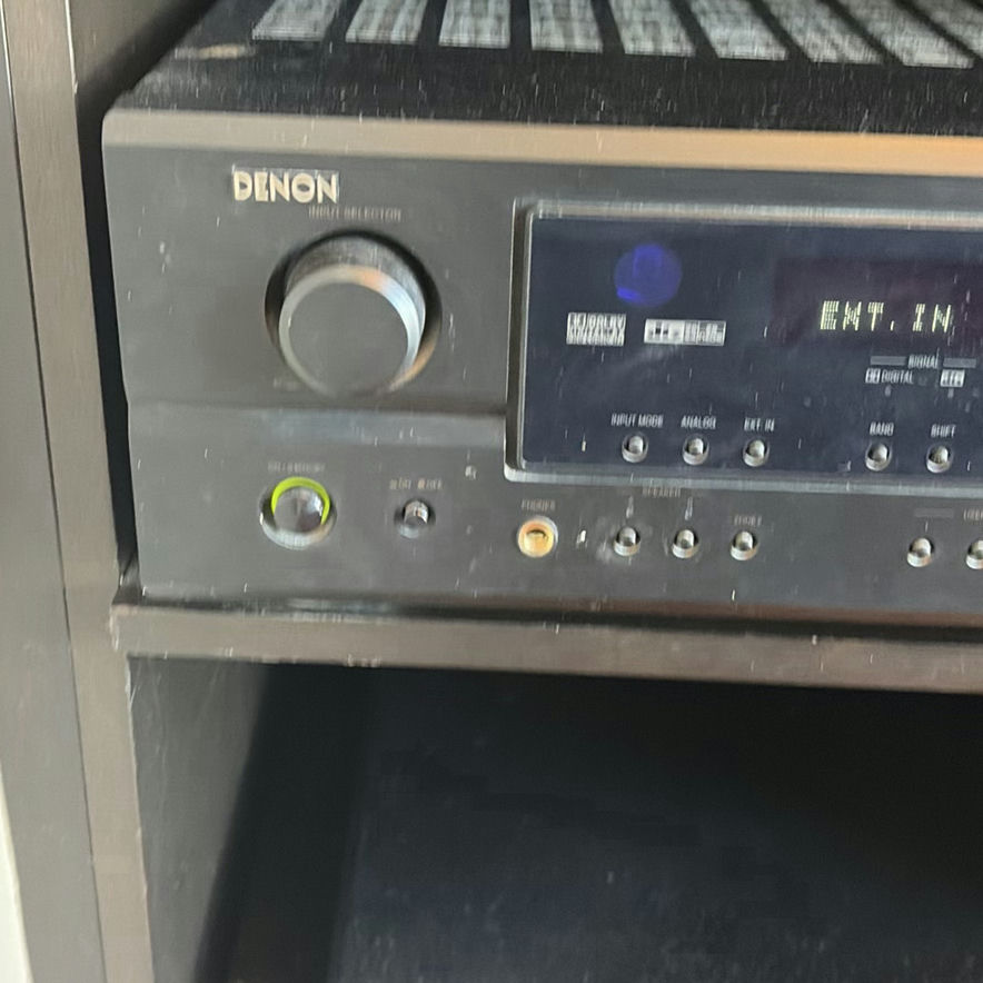Denon AVR-1707 AV Surround Receiver with DVD Player, Remotes, and Manual - image 2 of 8